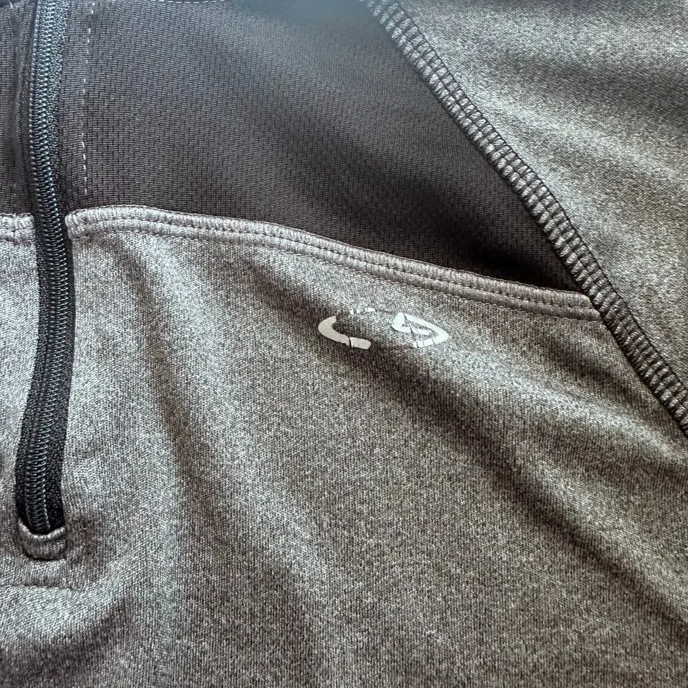Champion Black & Gray 1/4 Zip Athletic Top - Size 6/7